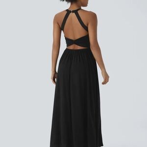 HALARA Black Backless Dress